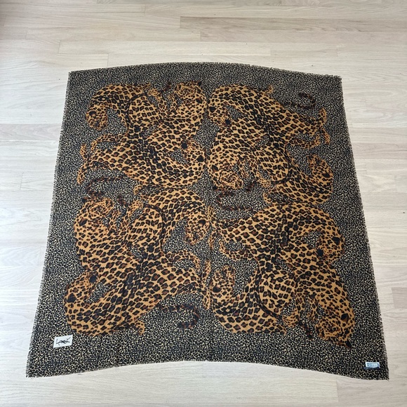 Yves Saint Laurent Leopard Print Scarf - Picture 1 of 4
